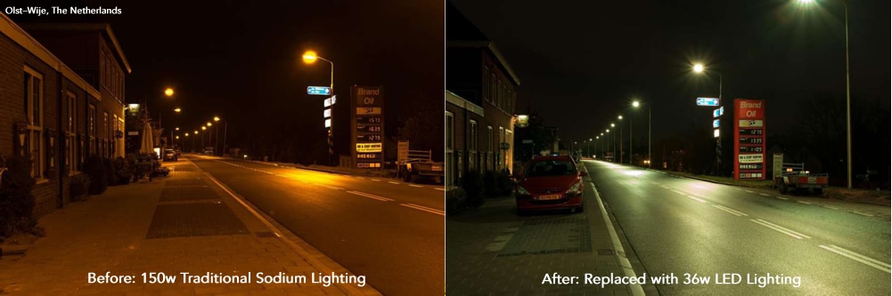 Porovnání osvětlení sodík vs. LED Porovnání osvětlení sodík vs. LED