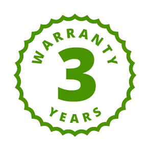 Warranty 3 years Warranty 3 years