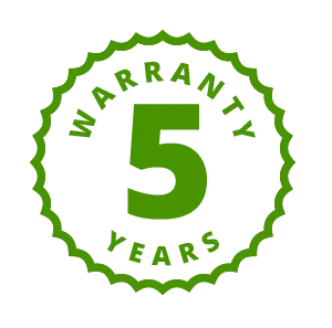 5-year warranty 5-year warranty