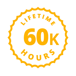 60,000-hour lifetime 60,000-hour lifetime