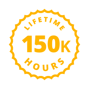 150,000-hour lifetime 150,000-hour lifetime